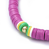 Handmade Polymer Clay Heishi Beads Choker Necklaces NJEW-JN02446-01-2