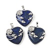 Dyed Natural Lapis Lazuli Heart Pendants G-S391-01P-N-1