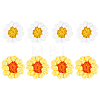 8Pcs 2 Colors Daisy Flower Shape Polyester Knitted Costume Ornament Accessories PATC-FG0001-37-1