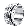 Retro Rotatable 304 Stainless Steel Finger Rings FS-WG84C22-09-1