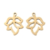 Hollow 201 Stainless Steel Pendants STAS-F337-10D-G-1