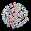 50Pcs Acrylic European Beads MACR-TADJ0001-13K-4