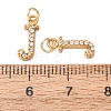 304 Stainless Steel with Crystal Rhinestone Charms RB-CBA5270-11G-J-3