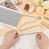 Polyester Braided Metallic Lace Trim SRIB-WH0011-180D-02-3