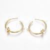 Brass Stud Earring Findings KK-S350-017G-2