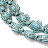 Synthetic Turquoise Dyed Beads Strands G-B184-D02-01-3