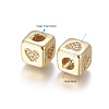 Brass Micro Pave Cubic Zirconia Beads ZIRC-G162-16G-04-2