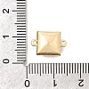 Brass Micro Pave Clear Cubic Zirconia and Glass Connector Charms KK-N289-15G-3
