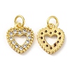 Eco-Friendly Brass Micro Pave Cubic Zirconia Pendants KK-M246-21G-1