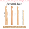 4Pcs 4 Styles Bamboo Crochet Hooks DIY-CL0002-62B-2