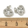 Rack Plating Brass Micro Pave Cubic Zirconia Pendants KK-K386-02J-P-3