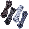 4Pcs 4 Colors Braided Round Waxed Polyester Cords YC-CL0001-04-7