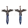 Dyed Natural Lapis Lazuli Faceted Pointed Bullet Shaped Big Pendants G-T145-01R-05-1