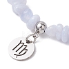 Natural Blue Lace Agate Chip Beaded Stretch Bracelets BJEW-JB11133-08-3