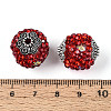 Handmade Polymer Clay Rhinestone Indonesia Beads CLAY-N015-03-3