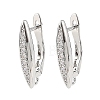 SHEGRACE Brass Micro Pave Cubic Zirconia Hoop Earring Findings XGRQ79867-941P-1