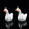 Opaque Resin Cygnet Pendants RESI-S356-067-2