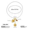 304 Stainless Steel Sacred Heart Sun Pendant White Glass Beaded Necklaces for Women WG88FB4-01-2