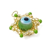 Beaded Star Eye Charms PALLOY-MZ00575-03-3