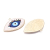 Printed Alloy Enamel Big Pendants ENAM-N071-04G-01-2