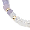 Chakra Dyed Natural Malaysia Jade Rondelle Beaded Bracelets for Women BJEW-JB13147-3