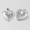 Heart 316 Surgical Stainless Steel Filigree Charms STAS-M258-10-2