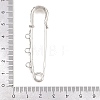 Iron Rhinestone Safety Pins Brooch Findings IFIN-A021-01B-P-2