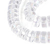 AB Color Plated Transparent Glass Beads Strands GLAA-T026-4x8mm-T06-3