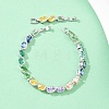 Platinum Tone Brass Micro Pave Cubic Zirconia Tennis Bracelets BJEW-B160-04P-01-2