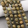 Natural Green Dragon Veins Beads Strands G-D098-A01-8mm-1