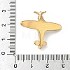 304 Stainless Steel with Dyed Synthetic Turquoise Plane Pendants LS-STAS-G374-03G-3