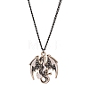 Alloy Enamel Black & White Pendant Necklaces NJEW-JN05121-01-2