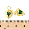 Brass Micro Pave Cubic Zirconia Pendants KK-U067-09G-4