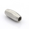 304 Stainless Steel Matte Surface Magnetic Clasps with Glue-in Ends STAS-O042-B-31-3