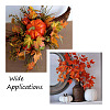 30Pcs 6 Colors Artificial Plastic Maple Leaf AJEW-CF0001-03-7