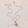 304 Stainless Steel Enamel Red Christmas Santa Claus Pendant Necklace for Women ZM1589-5
