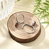 304 Stainless Steel Micro Pave Cubic Zirconia Hoop Earrings STAS-R004-07P-01-3