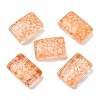 2-Hole Baking Paint Transparent Glass Beads GL-CBA5BF9-01C-1