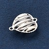 925 Sterling Silver 3D Holow Connector Charms STER-F058-02S-01-3