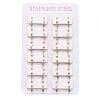 304 Stainless Steel Huggie Hoop Earrings EJEW-L252-034B-G-3