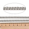 Tarnish Resistant Men's Jewelry Making 201 Stainless Steel Curb Chains CHS-A003B-1.5mm-5