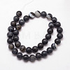 Natural Striped Agate/Banded Agate Bead Strands X-G-K166-12-6mm-03-2