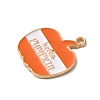 Thanksgiving Day Golden Tone Alloy Enamel Pendants ENAM-M002-02F-G-2