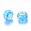 Rondelle Lampwork Large Hole European Beads LPDL-R003-01-2