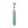 Synthetic Turquoise European Dangle Charms FIND-C017-04B-1