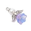 Glass Pearl Pendants PALLOY-JF03655-01-4