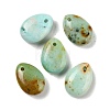 Natural Marble Teardrop Charms G-M410-01-13-1