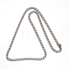 304 Stainless Steel Curb Chain Necklace NJEW-I065-35-2