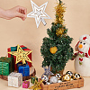 4Pcs 4 Style Plastic Christmas Treetop Star Ornament AJEW-GA0006-07-3