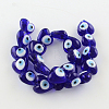 Heart Evil Eye Lampwork Bead Strands LS-LAMP-R119-01-2